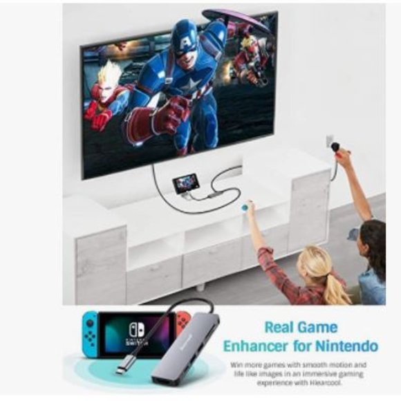 USB C Hub, Hiearcool Adapter USB C - Picture 4 of 4